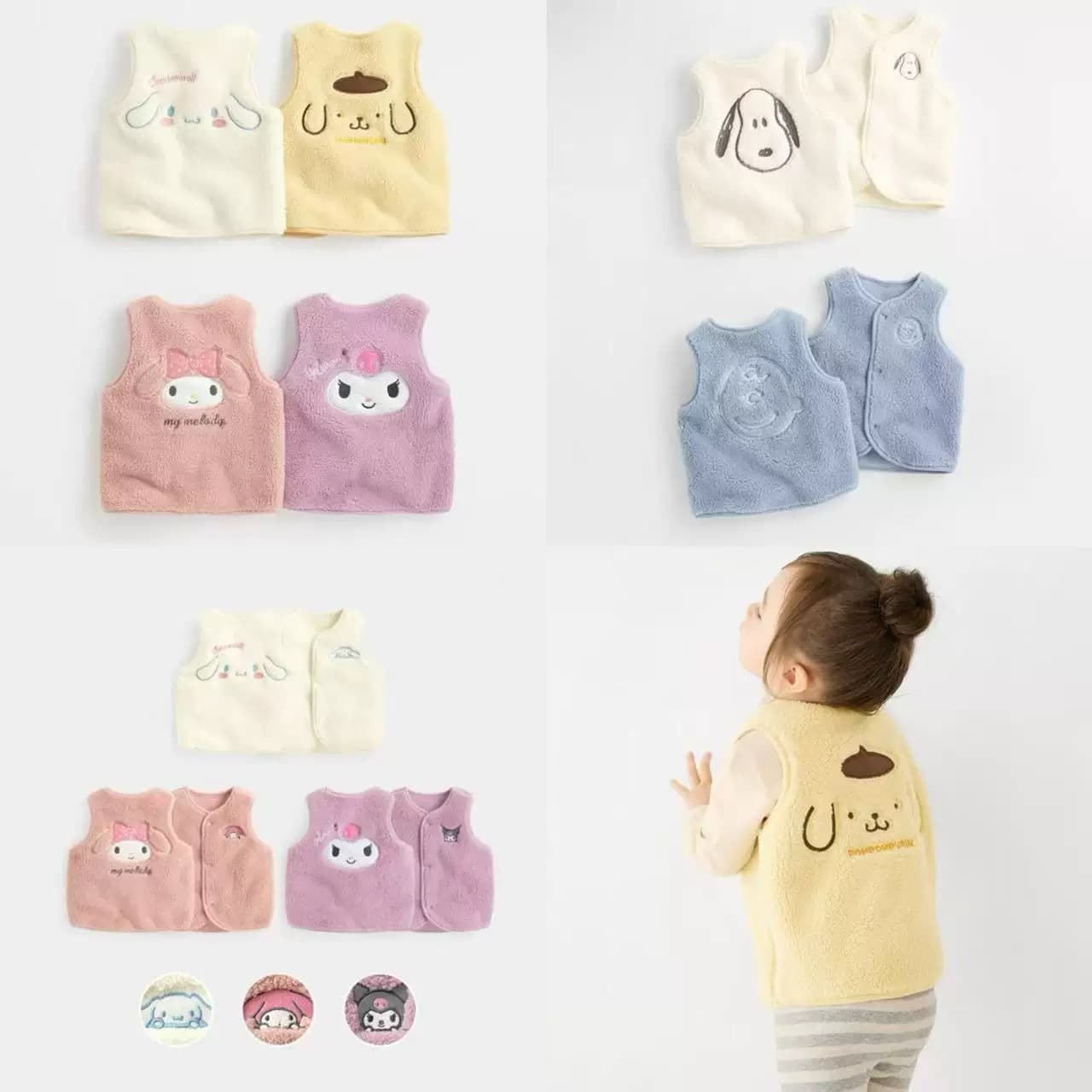 My Melody Vest for Toddlers - Autumn/Winter - Fleece-lined Fleece Vest for Baby Girls - Thick and Warm Winter Wear