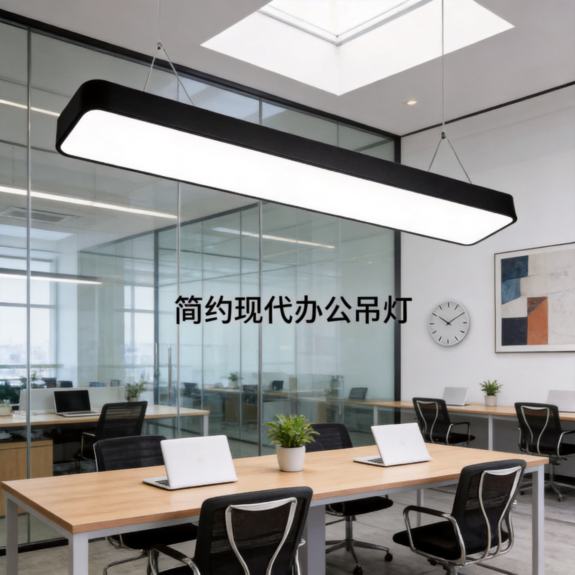 Linear LED Suspension Light for Supermarket, Office, Gym Ceiling
