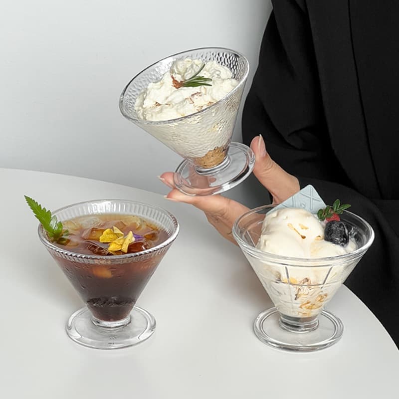 Trendy Tall Ice Cream Cup, Dessert Ice Cream Cup, Yogurt Pudding Cup, Creative Ins Style Milkshake Cold Drink Glass