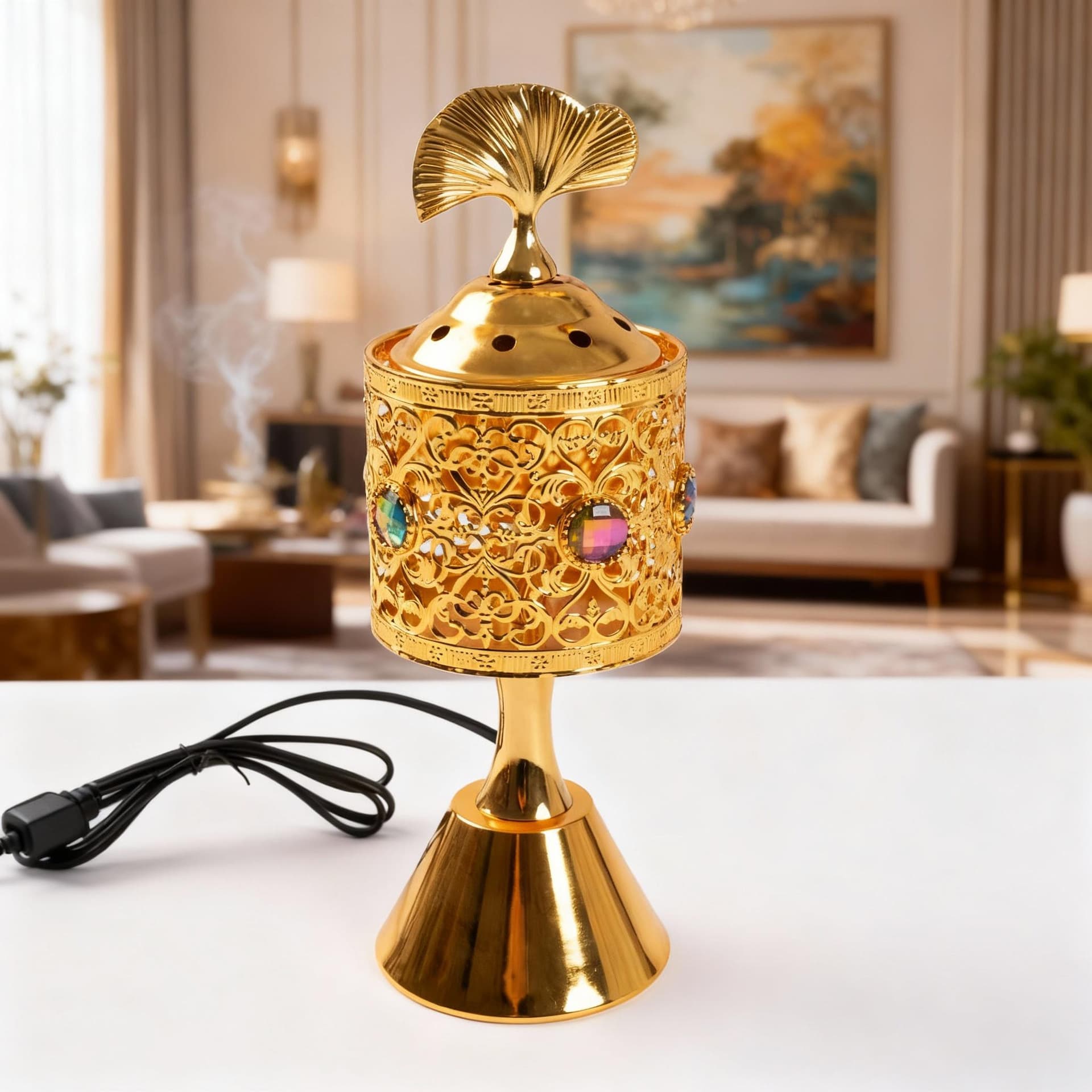 Cross-border Incense burner factory direct sales to the Middle East, Saudi Arabia, Dubai aromatherapy stove, metal carbon incense burner