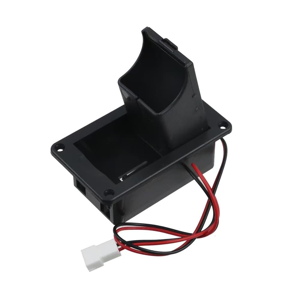9V Active Pickup Guitar Battery Box Battery Compartment Black Plastic Pickup Battery Box Contact Plate 2-Pin Plug