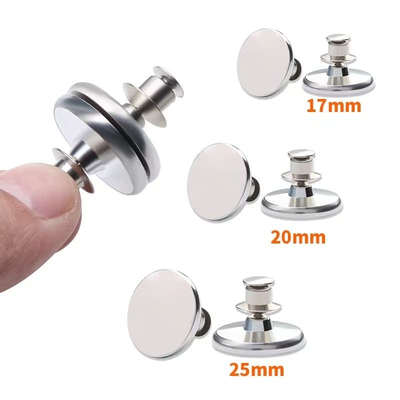 Curtain Magnetic Snaps Light-Blocking Paired Snaps Strong Magnet Full Stainless Steel Removable No-Sew Paired Snaps Metal Tie Magnetic Fasteners