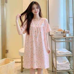 Women's Summer Pajamas, Cartoon Thin, 2026 New Trendy Nightgown, Hot Selling Sweet Short Sleeve Cute Dress