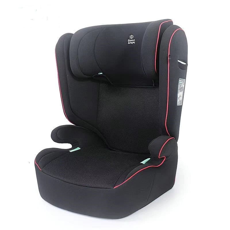Child Car Safety Seat Booster Cushion for Ages 3-12, Universal Portable, Adjustable Headrest, Seat Belt Installation