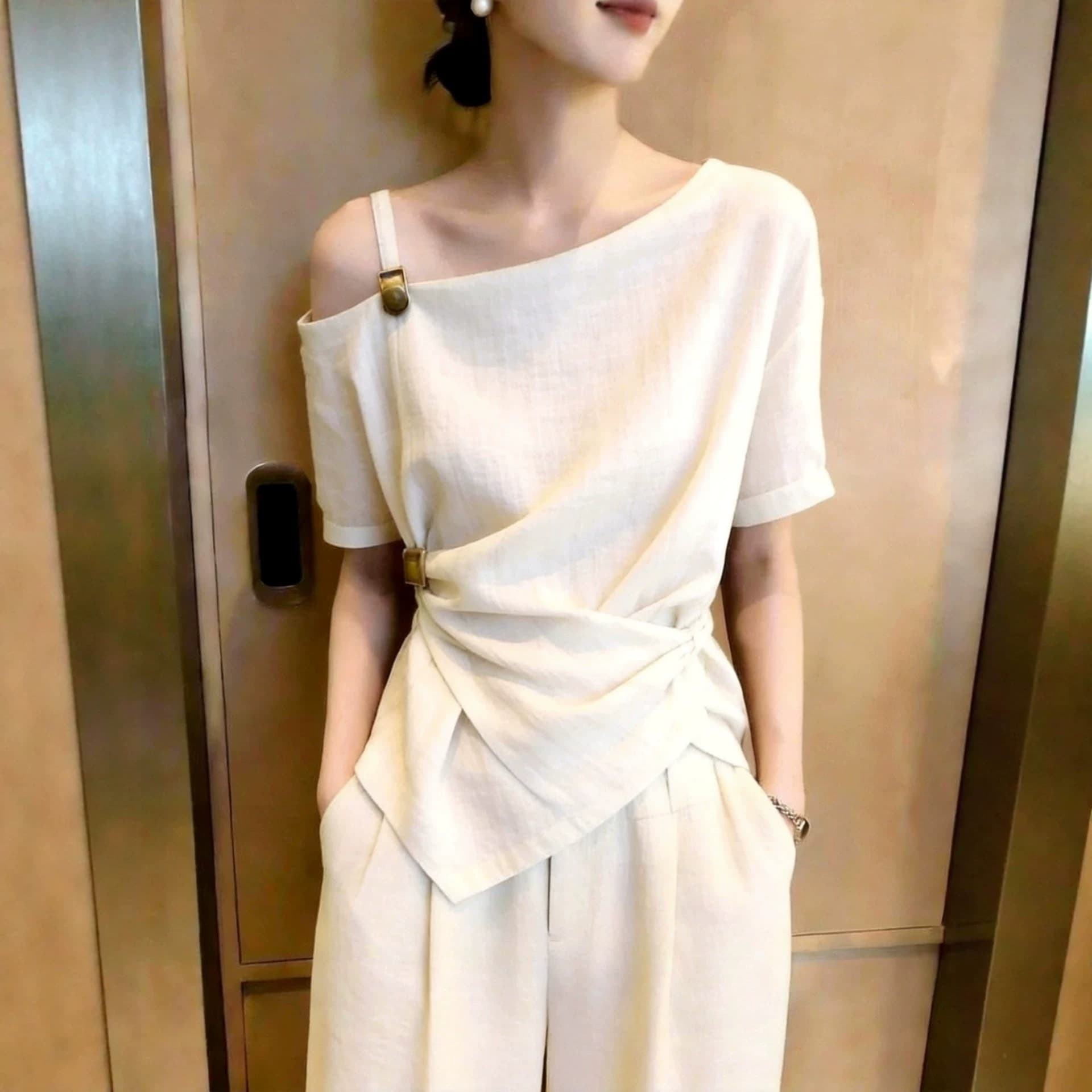 2026 Chic and Fairy French Tops New Summer Style High-end Unique and Beautiful Women's Clothes for Important Occasions