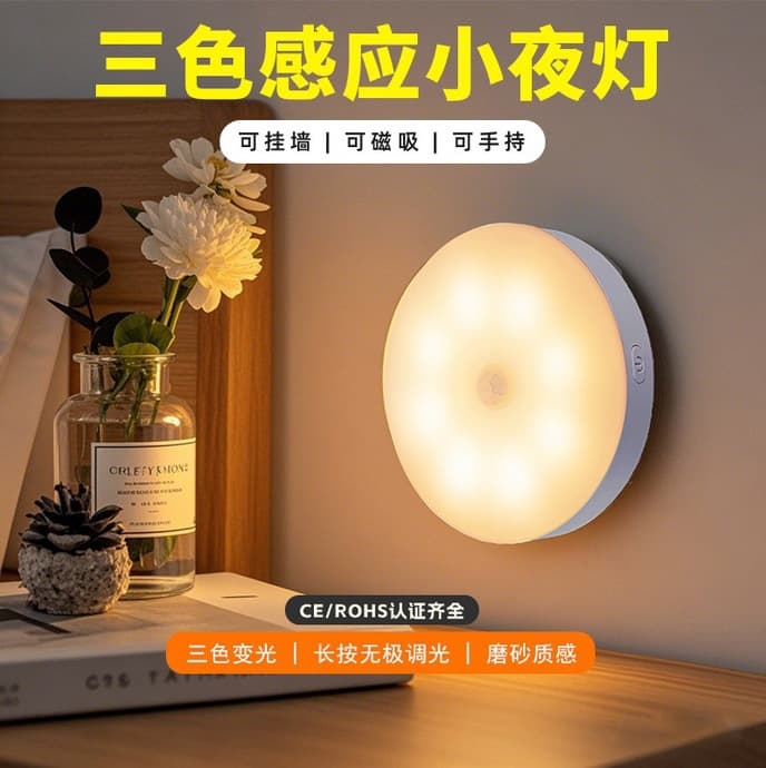 Intelligent human body induction table lamp creative gift led bedside home lamp usb charging night light student dormitory