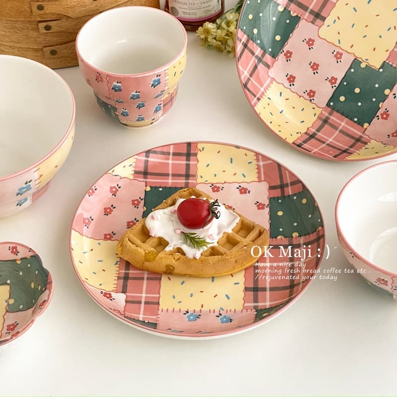 Ceramic Cake Plate High Appearance Home Use Beautiful Plate Premium Breakfast Plate Afternoon Tea Dessert Plate