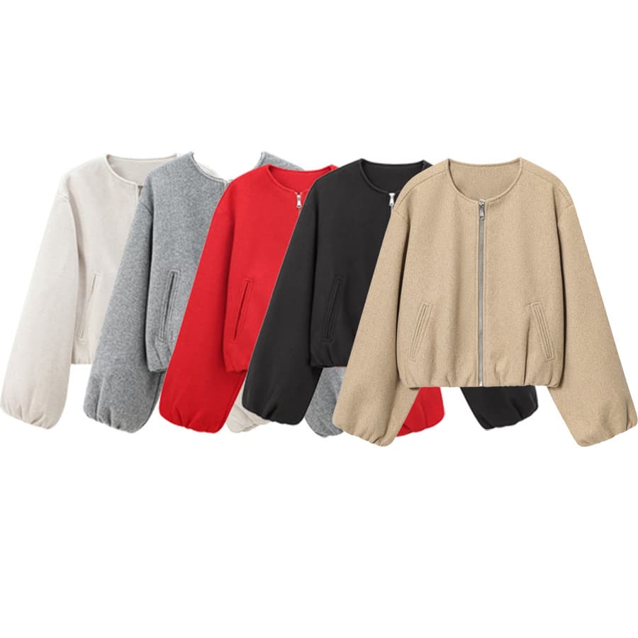 Short Pilot Bomber Jacket for Women, Fall American Style Baseball Jacket, Cross-Border School Jacket