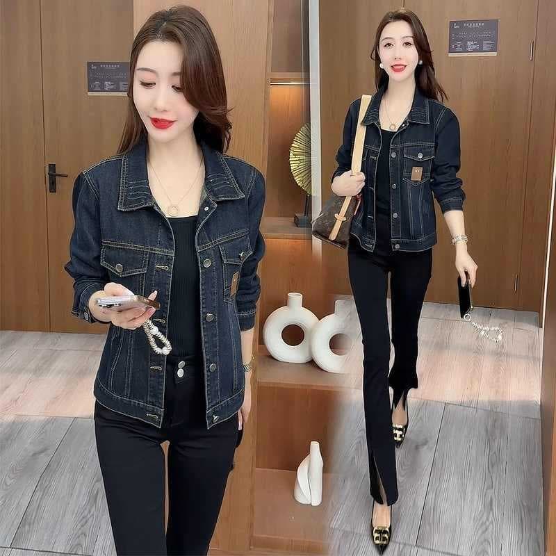 Fall Casual Denim Jacket for Women 2026 Spring Autumn New Fashion Versatile Short Washed Denim Trendy Top