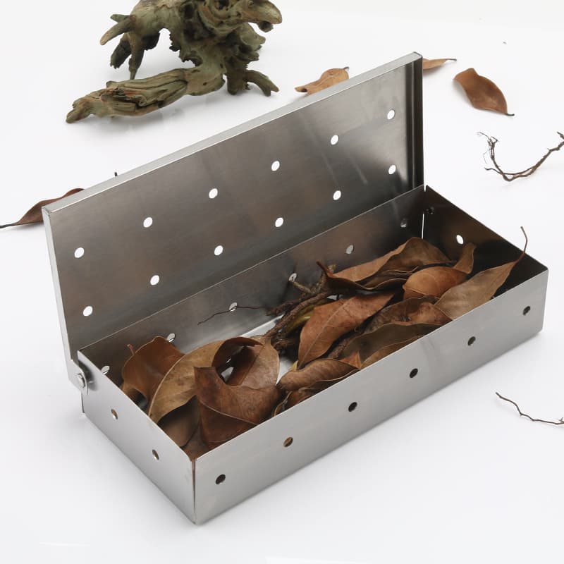 Amazon Stainless Steel Smoker Box Outdoor BBQ Grilling Tools, Fruitwood Box for Smoking Meat, Smoker Box