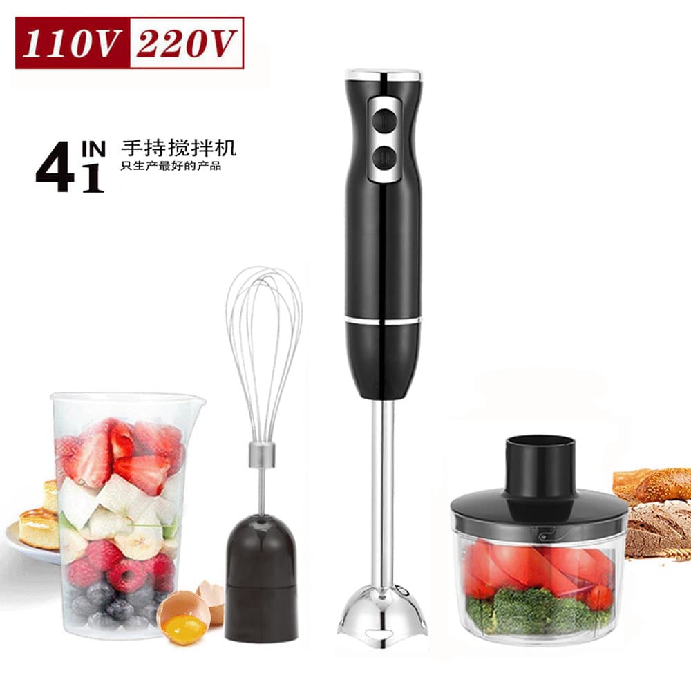 Multi-Function Hand Blender Food Processor Mixer Grinder Electric Egg Beater Baby Food Maker 4 in 1