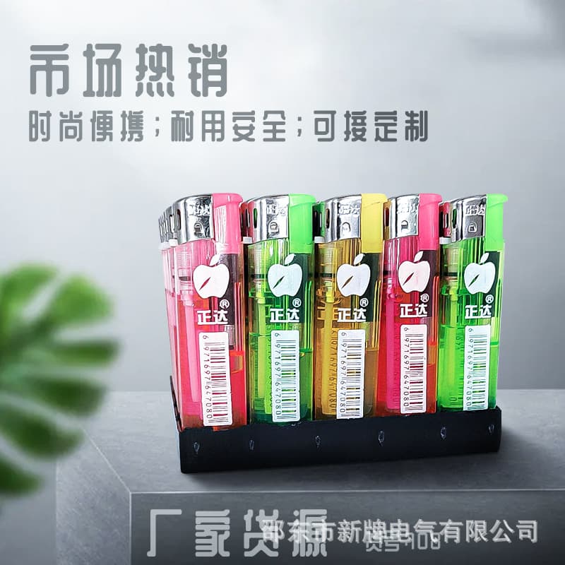 Factory Wholesale Zhengda 708 Plastic Open Flame Transparent Disposable Lighters Commercial Supermarket Discount Durable Model