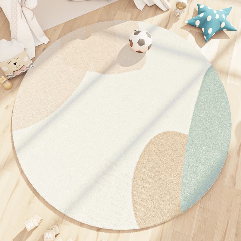 Modern Round Living Room Carpet, Bedside Rug, Faux Cashmere Thickened Floor Mat, Wholesale Available, Modern Minimalist