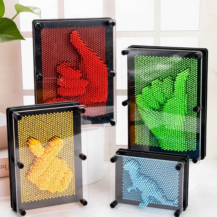 3D Variable Pin Art, Three-Dimensional Hand/Face Clone Magic, Stress-Relief Creative Gift, Viral Tech Toy