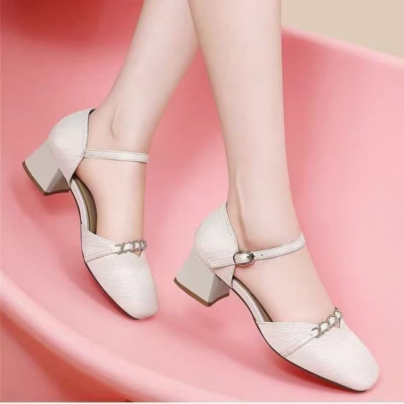Women's Sandals Summer 2026 Spring/Summer New High Heels Fashionable Outerwear Shoes for Dresses Non-Slip Office Hollow Single Shoes