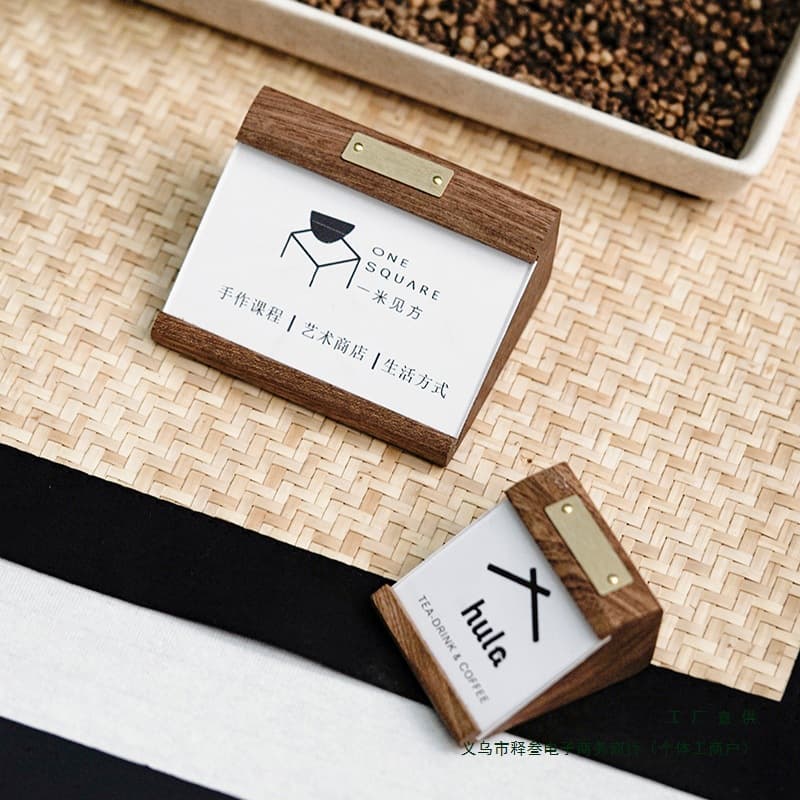 Solid Wood Price Display Stands for Product Tags, Exhibition Introductions, or Wine Pricing
