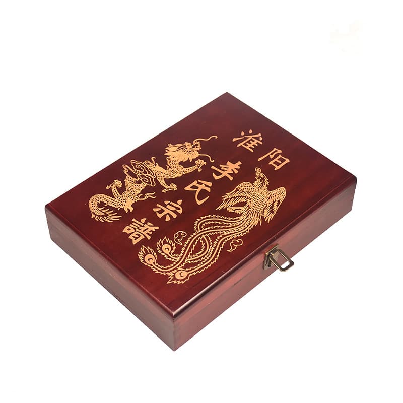 Manufacturer's camphor wood genealogy box, ancestral genealogy storage box, moisture-proof and insect-proof, traditional craft wooden box
