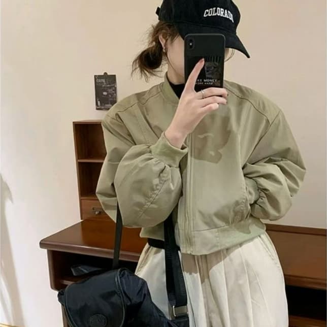 American Retro Baseball Jacket for Women, Spring 2026 New Style, Casual Versatile Short Jacket for Petite Figures