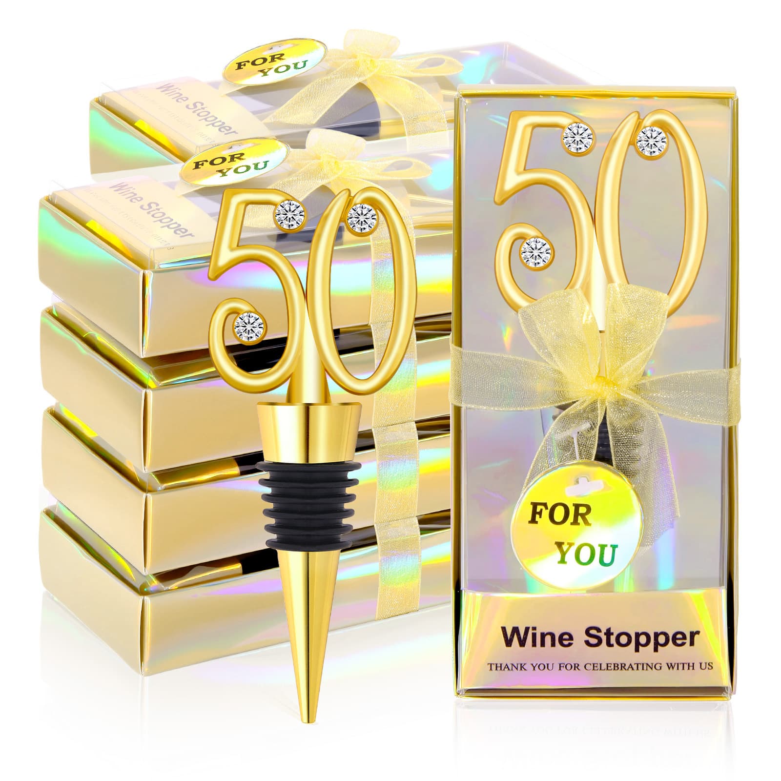 Birthday Gift Party Favor Activity Promotional Gift Wine Set Number 50 Wine Stopper