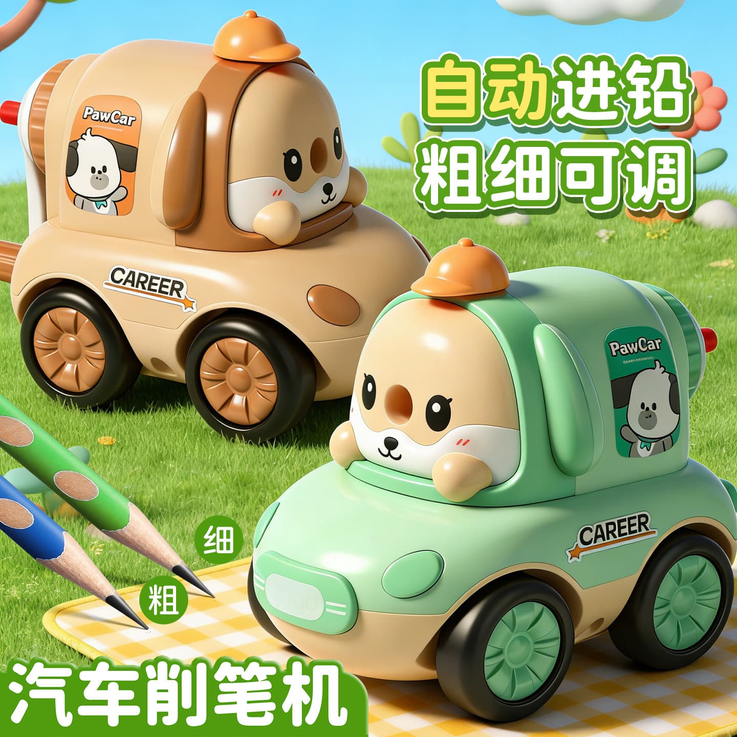 Car-Shaped Pencil Sharpener Elementary Student Pencil Sharpener Auto Feed Pencil Sharpener Children Rotary Pencil Sharpener Hand Crank Pencil Knife