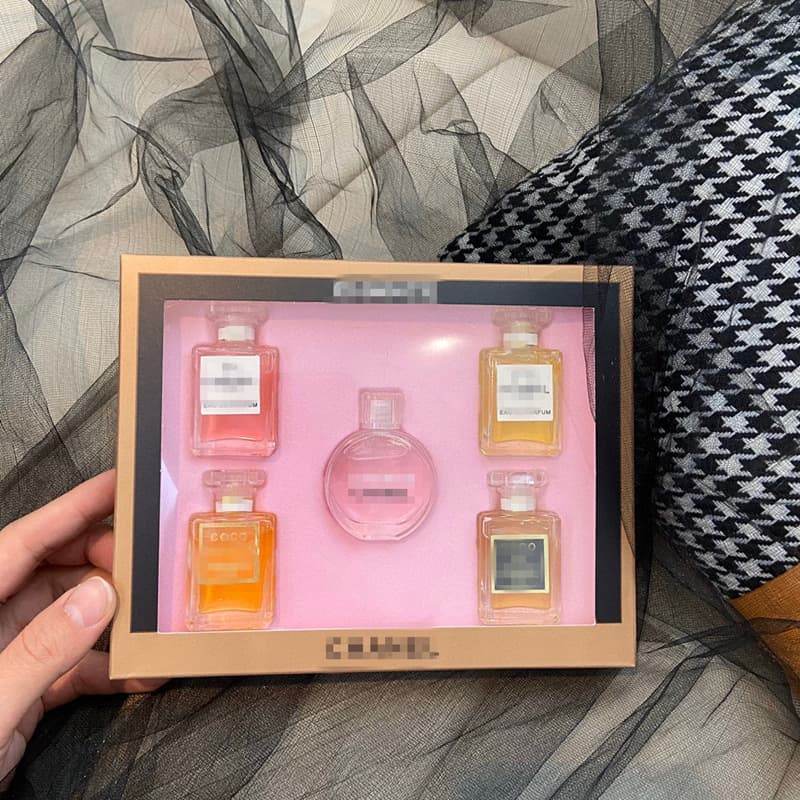 Export Miniature Perfume Sample Set 3-4-5 Piece Set Pink Chance, True Me, Black Opium, Pink Blossom, COCO Mademoiselle