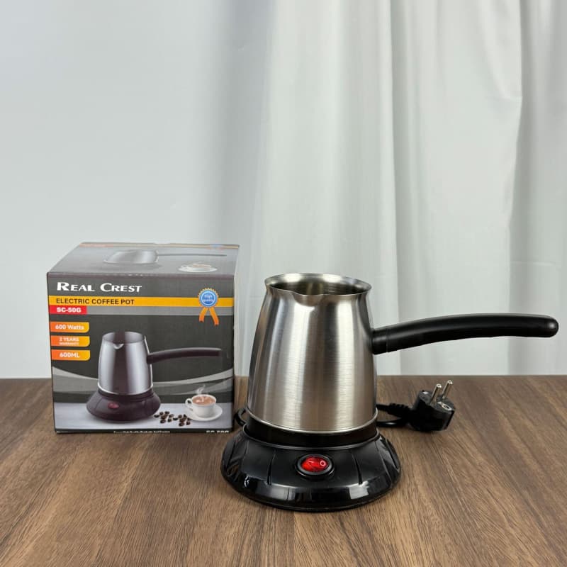 European standard 600ml Turkish coffee pot cross-border convenient stainless steel electric kettle coffee maker with handle