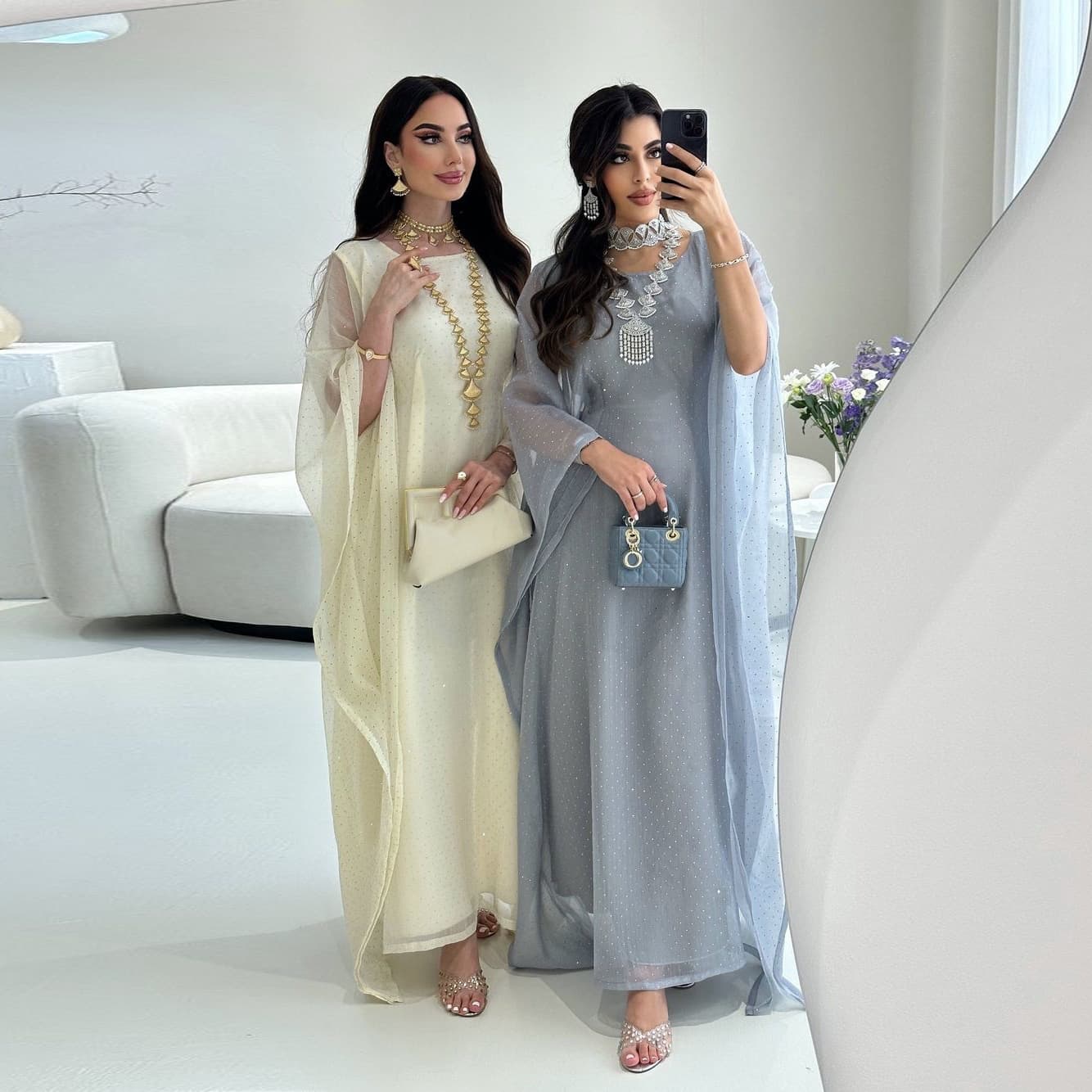 MQ159 Modest Women's Elegant Pullover Long Dress with Waist Cinching, Soft and Fashionable, Includes Lining