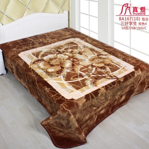 Turelove Yiwu blanket factory custom Raschel double-layer Middle East best-selling export product wholesale