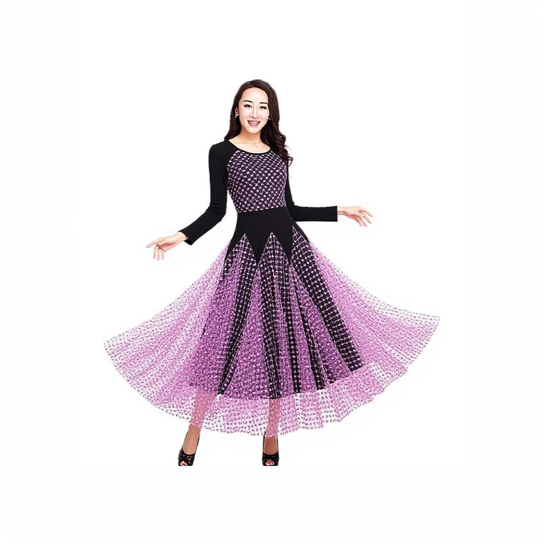 New Modern Dance Dress Ballroom Dance Dress Long Skirt Long Sleeve Performance Costume Social Dance Performance Dress Modern Dance