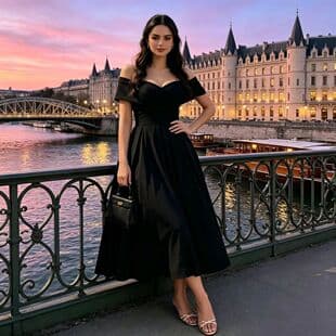 European and American Cross-Border Black Dress Petite Celebrity Style Elegant Dress 2026 New Spring Strapless Banquet Evening