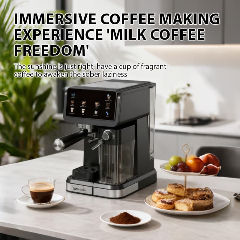 Export 54028 Steam Coffee Machine Italian Semi-Automatic Espresso Extraction Hot and Cold Dual Use