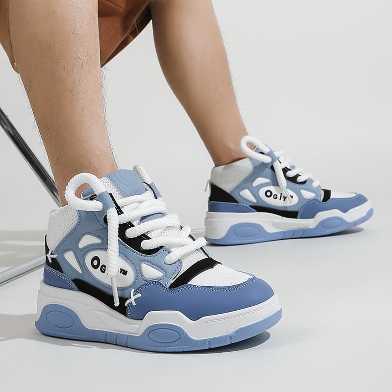 Trendy Men's High-Top New Couple Shoes Women's Autumn Soft-Soled Bread Shoes Versatile Casual Thick-Soled Sports Board