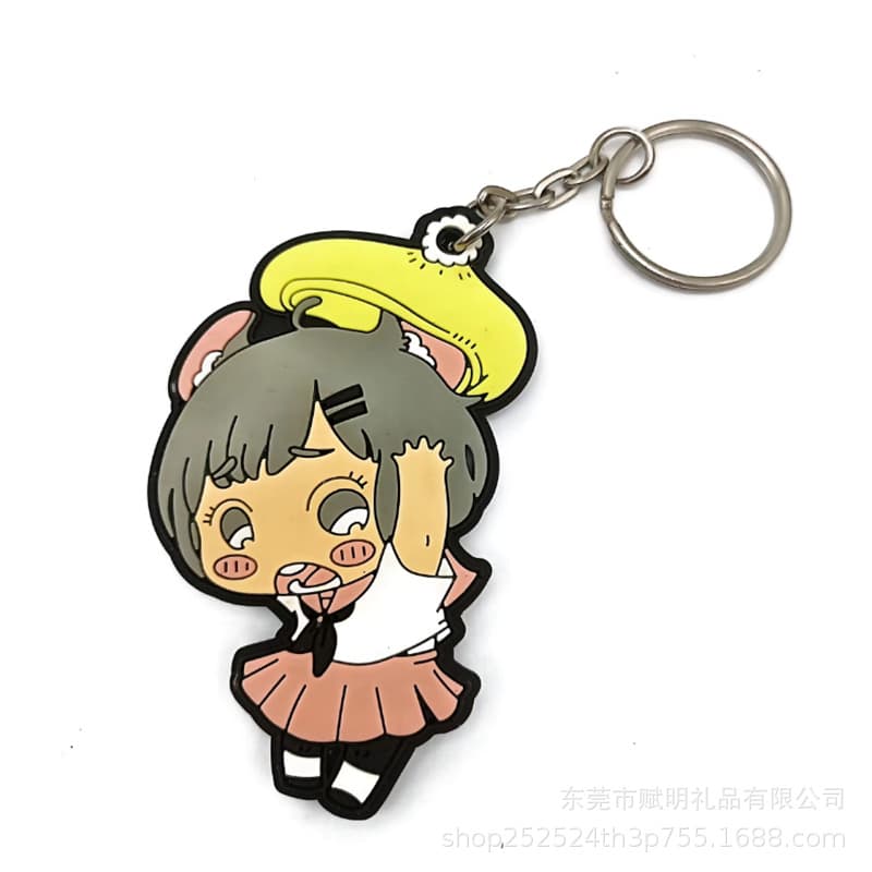 Custom Single-Sided Anime Keychain Charm PVC Cartoon Animal Figurine 3D Mini Figure Made to Order