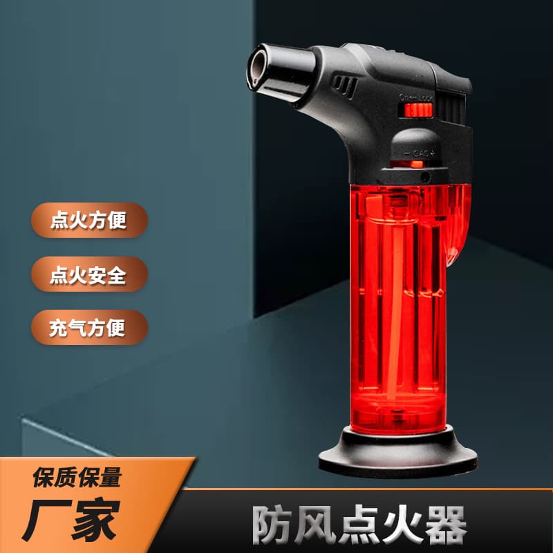Factory wholesale windproof lighter gas direct flame welding torch cigar aromatherapy igniter inflatable moxibustion ignition gun
