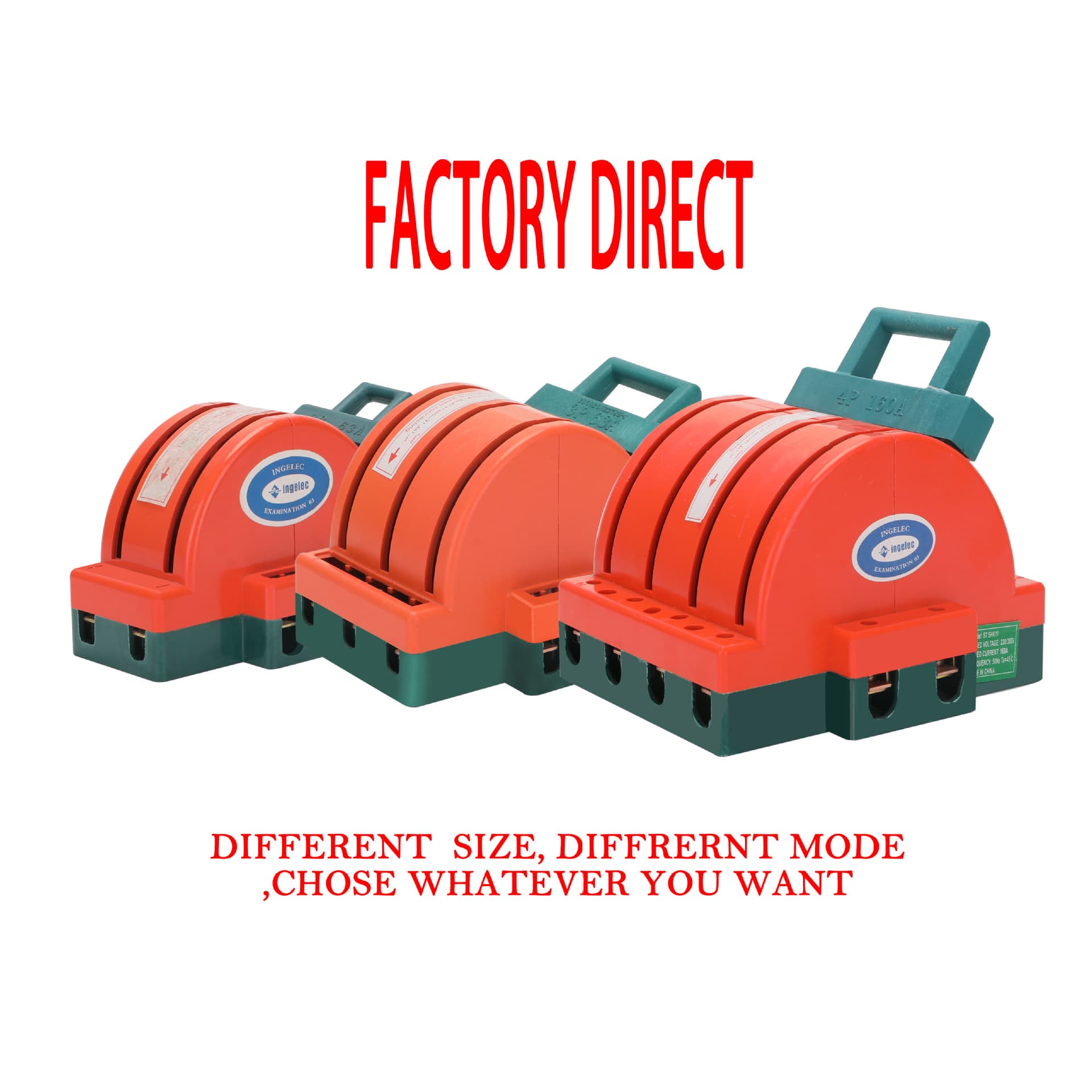 Manufacturer knife switch 2P100A green base single-throw knife load switch electric knife Africa copper iron household