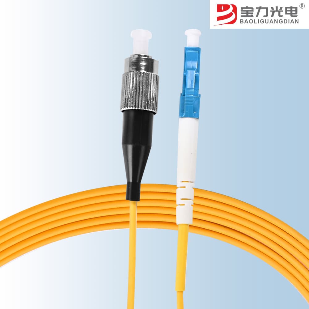 Baoli Optoelectronics Low Smoke Halogen-Free Telecom Grade Single-Mode Single-Core LC-FC Small Square to Round 2.0 Pigtail Fiber Optic Patch Cord