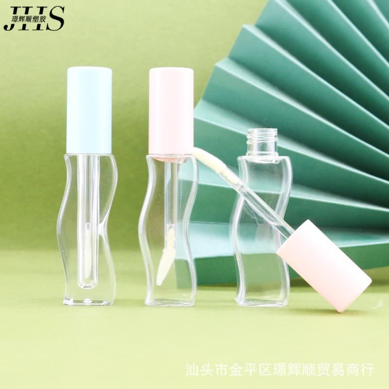 New Wave Bottle 2.7ml/17ml Lip Gloss Tube Empty Lip Gloss Tube, Can Be Made as Glass Bottle PETG Factory Direct Wholesale Custom