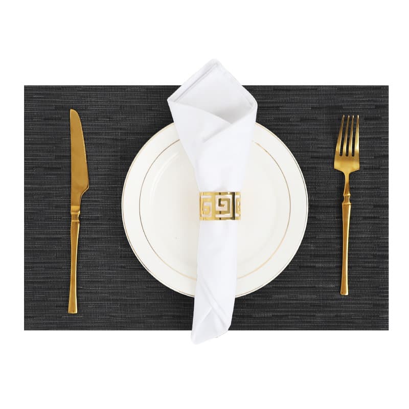 Ins-style tableware set with Chinese-style PVC table mat, minimalist heat-insulating dining mat for Western meals, premium look