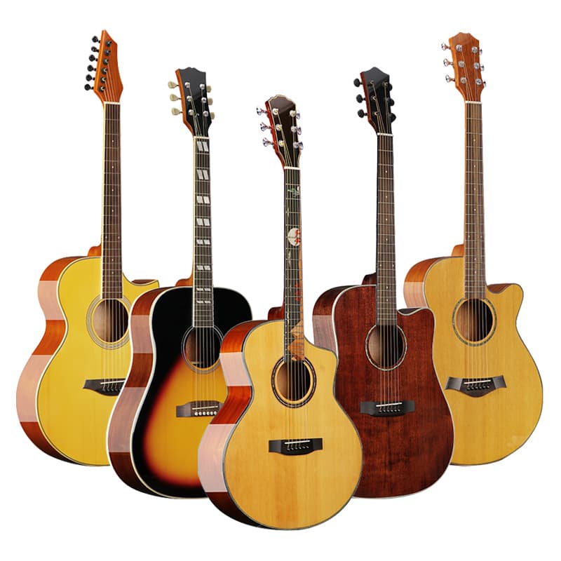 41-inch Solid Top Guitar, 40-inch Folk Acoustic Guitar for Beginners and Professionals, Spruce Mahogany Top Guitar