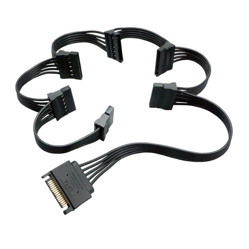 SATA 1-to-5 Power Cable SATA Hard Drive Power 1-to-3 Serial Port 1-to-6 15PIN 1-to-4
