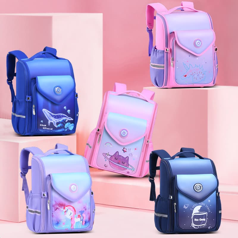 Japanese Integrated Elementary School Backpack for Boys and Girls, Stylish Design, Lightweight, Pressure-Relieving, Spine-Protecting, for Grades 1-3 Children