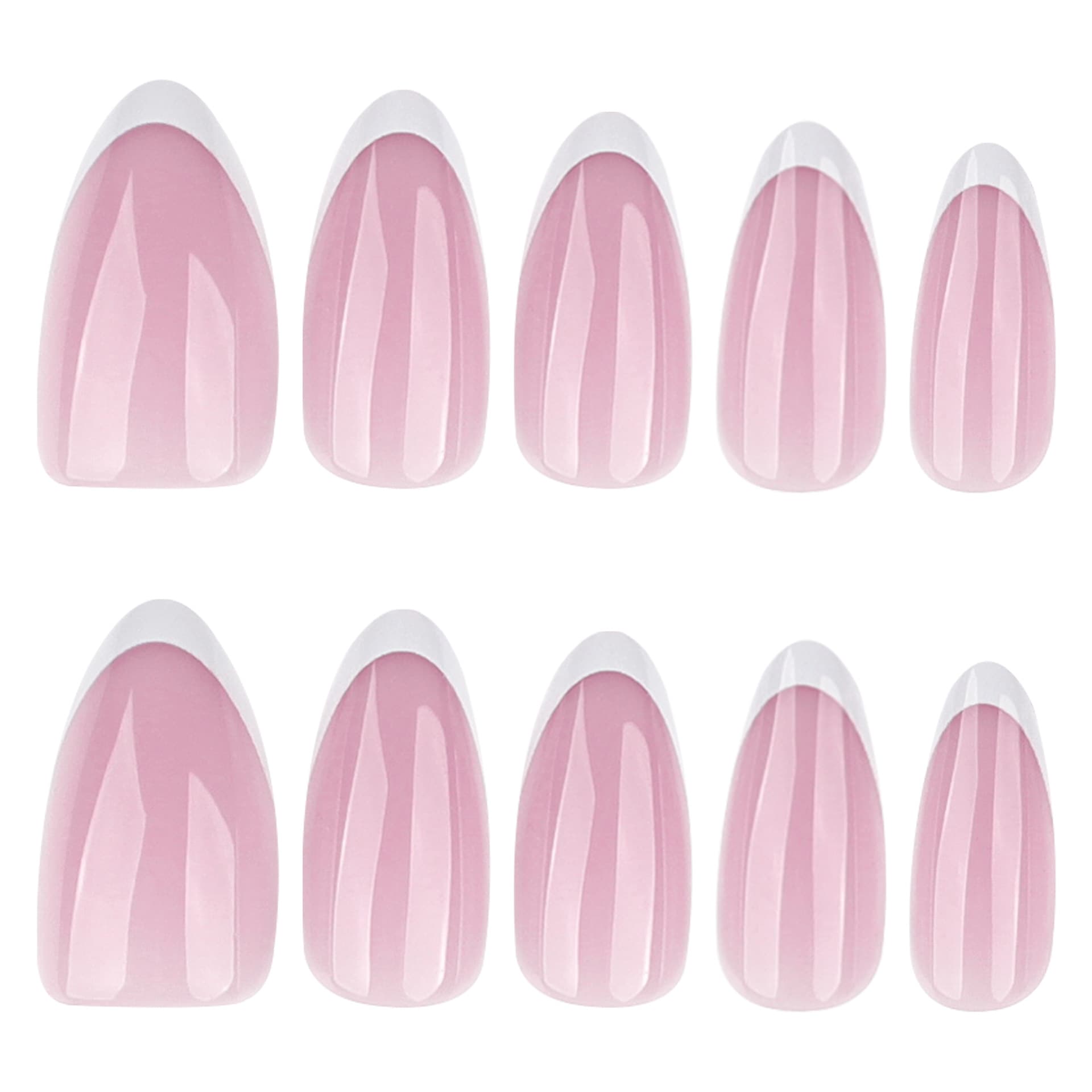 Simple Classic French White Wearable Nails New Almond French White Edge Wearable Nail Tips False Nails