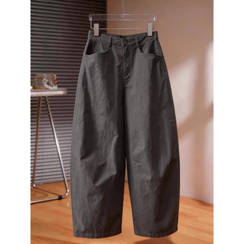 European goods 2026 new summer style simple loose solid color trousers high-end wear beautiful bottoms women's clothing