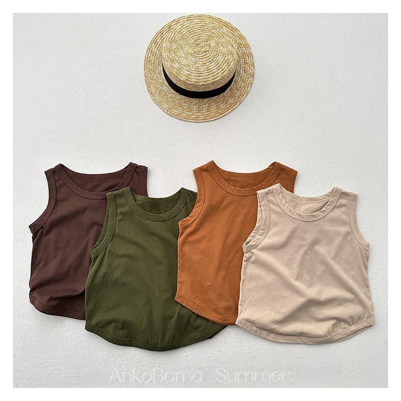 Forest-style midsummer vest ~ wear alone as an inner layer, new summer style for boys and girls, sleeveless thin cotton top