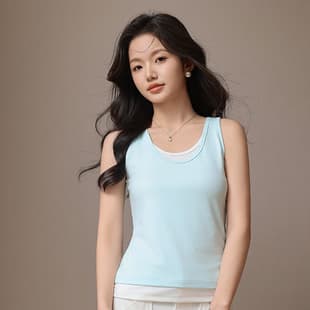 Women's Vest Tank Top, Breathable Sleeveless Layering Top, Comfortable Slim Fit, Spring Summer Loose Seamless Trendy.