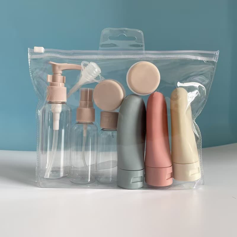 Travel Refillable Bottles Set for Shampoo, Body Wash, Skincare, Makeup Remover - Portable Empty Travel Containers for Toiletries