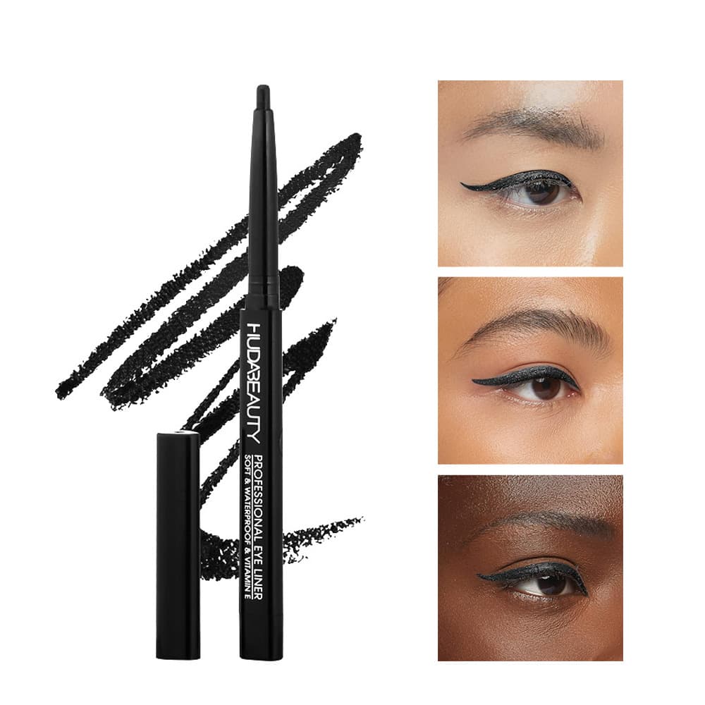 HUDABEAUTY Waterproof Quick-Dry Eyeliner Pencil Smudge-Proof Easy-to-Apply Eyeliner