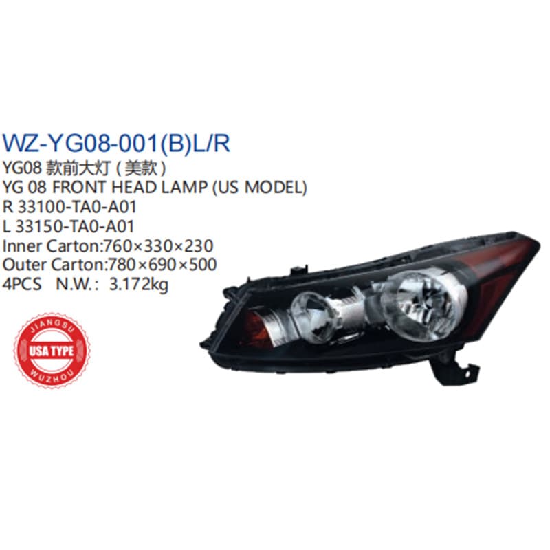 Cross-Border Wholesale 2009 Accord Headlight 2008-12 Accord Headlight Headlight 33100Ta0A01