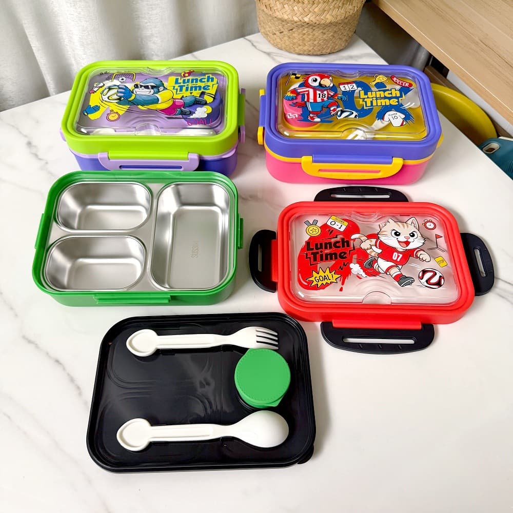 304 stainless steel divided lunch box, anti-odor children's cartoon lunch box, student portable lunch box luch box