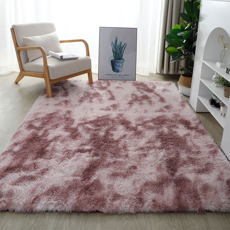 Bedroom bedside blanket, home living room, sofa coffee table blanket, silk wool floor mat, bay window mat, tie-dye non-slip floor mat, foot mat